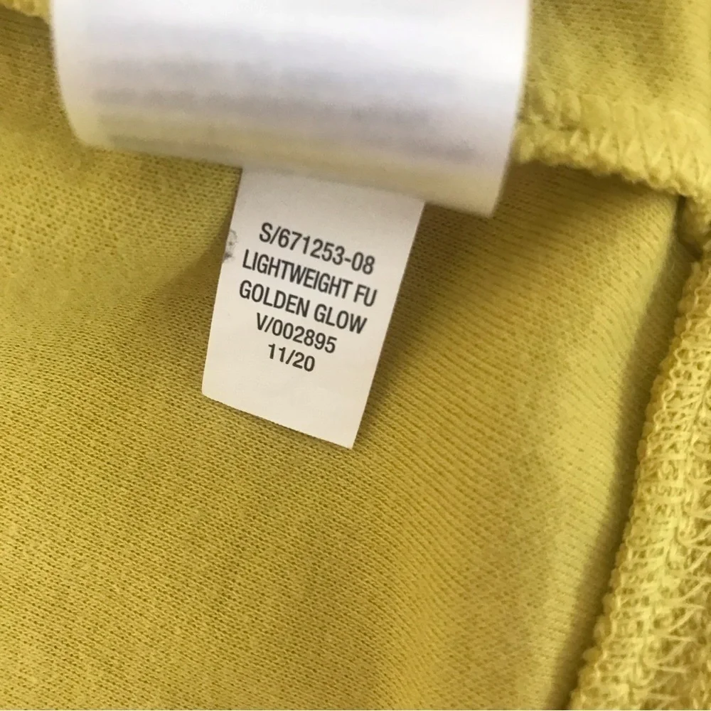 Old Navy Lightweight Mustard Yellow Hooded Full Zip Cotton Blend Jacket